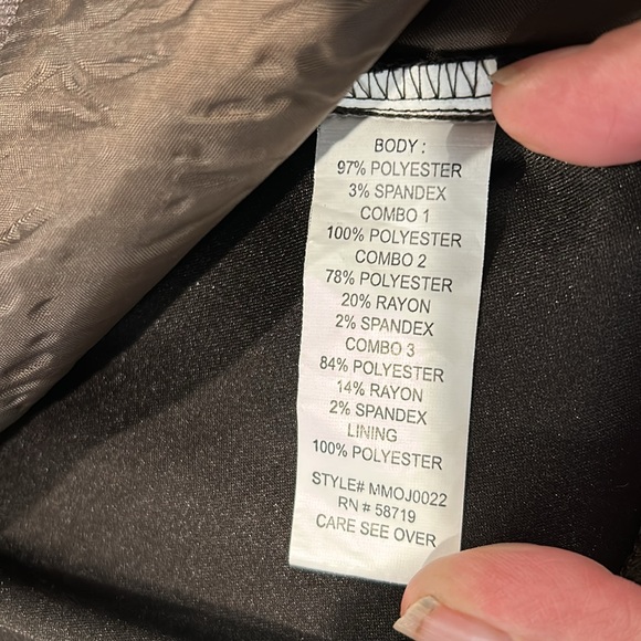 Elementz Brown Blazer Size XL One Button Closure Front Pockets Fabric Block - Picture 7 of 8